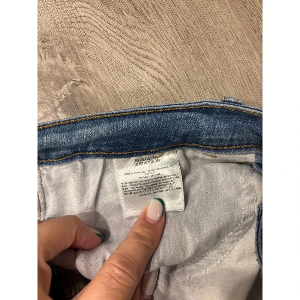 OLD NAVY Women's Super Skinny Mid‎ Rise Jeans Size 16 Reg Light Wash Denim